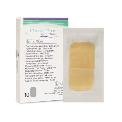Granuflex Extra Thin hidrokoloīds pārsējs 5 x 10 cm N10