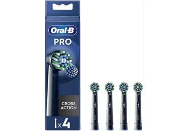 ELEKTRISKĀS ZOBU BIRSTES UZGALIS ORAL-B CROSS ACTION BLACK PRO, 4 GAB.