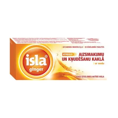 Isla Ginger sūkājamās tabletes N30