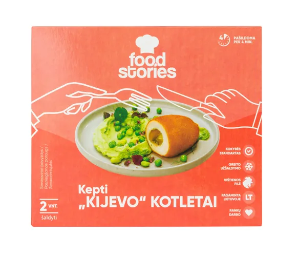 SALDĒTAS KIJEVAS KOTLETES FOOD STORIES, 2GAB X 145G