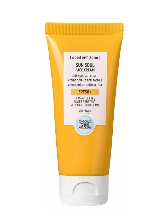 Comfort Zone Sun Soul ūdensnoturīgs saules aizsargkrēms sejai SPF50+, 60 ml