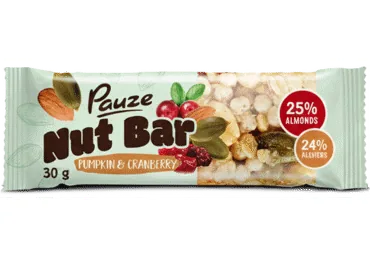 RIEKSTU DZĒRVEŅU ĶIRBJU SĒKLU BATONIŅŠ PAUZE 30G