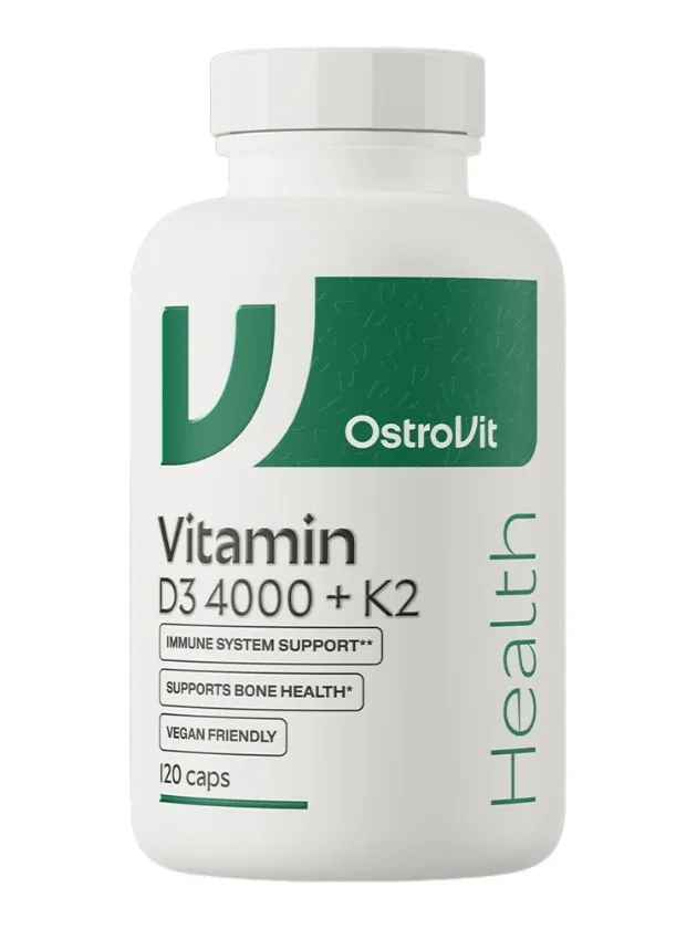Ostrovit Vitamin D3 4000 + K2 vege kapsulas, 120 gb.