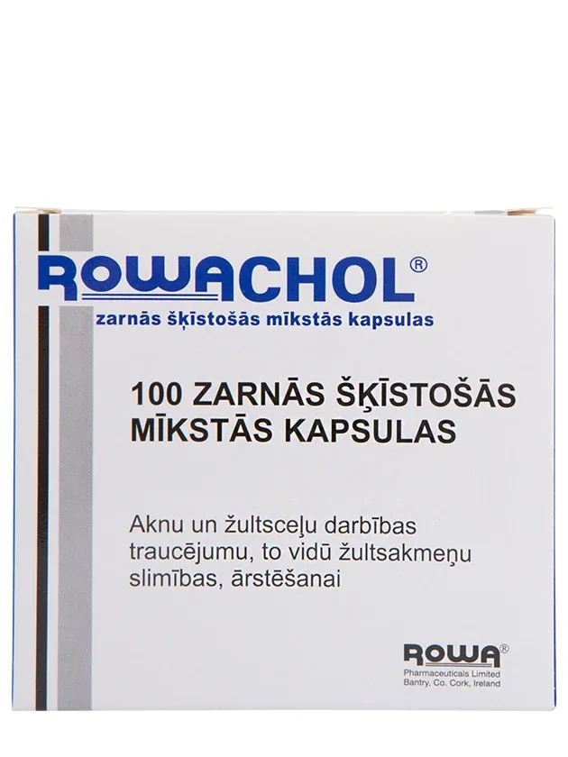 Rowachol, 100 zarnās šķīstošās mīkstās kapsulas