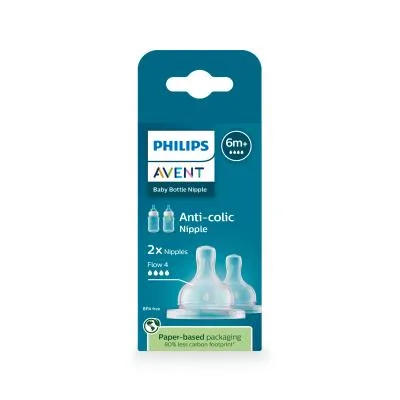 Philips Avent pretkoliku barošanas pudeļu silikona knupīši 6 m+ N2
