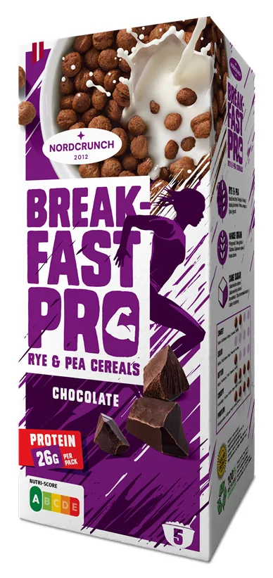 BREAKFAST PRO RUDZU UN ZIRŅU BUMBIŅAS AR ŠOKOLĀDI, 150G