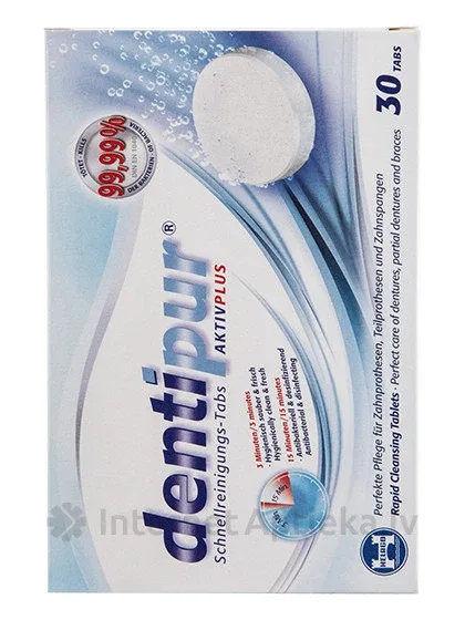 Таблетки для очистки зубных протезов Dentipur Rapid Cleansing, 30 шт.