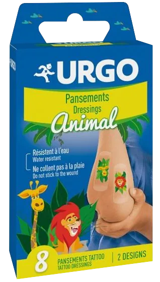 Пластыри Urgo Animal Tattoo, 8 шт.