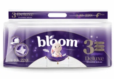 TUALETES PAPĪRS BLOOM DELUXE 3K. 10RUĻĻI