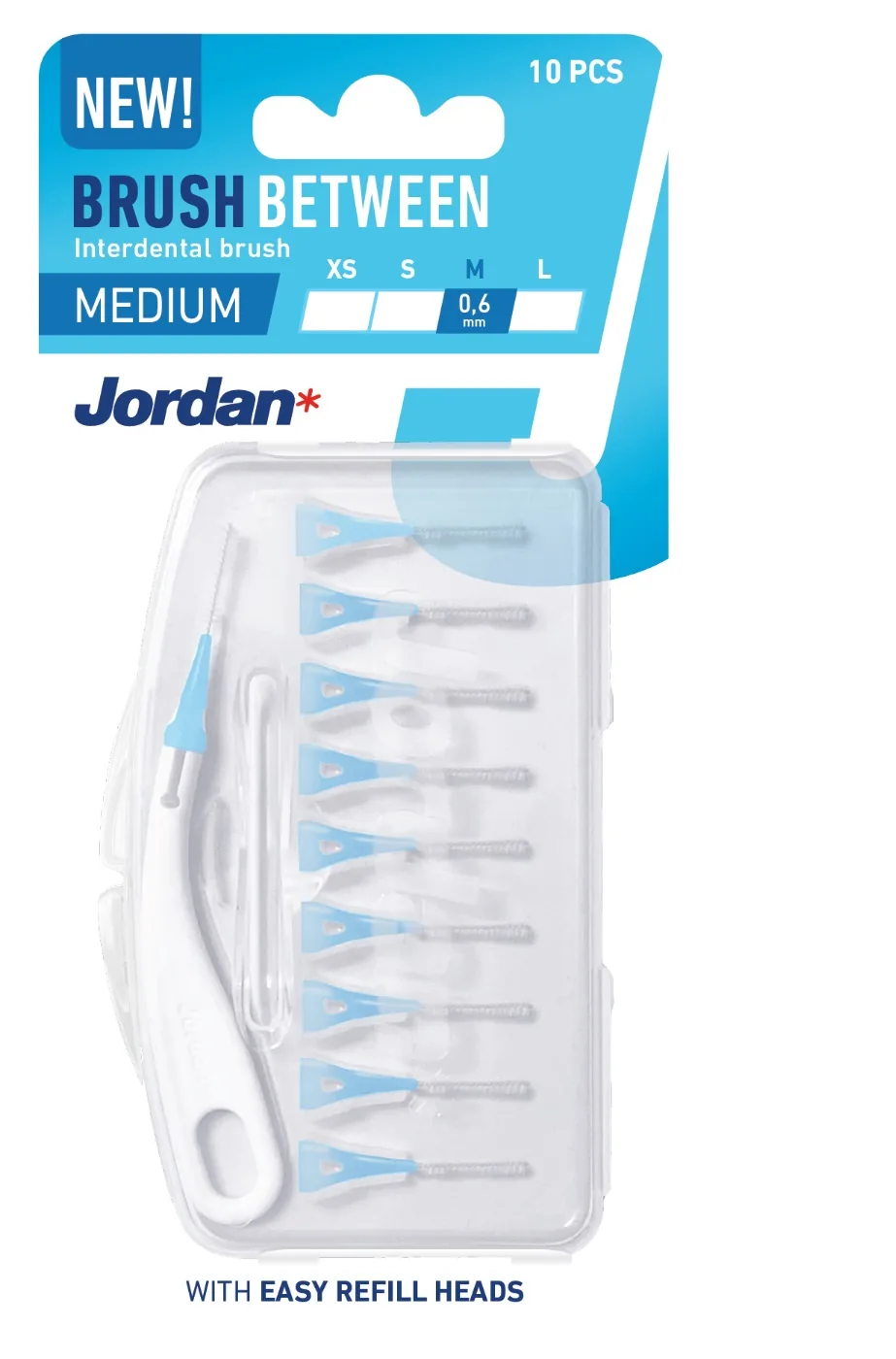 STARPZOBU BIRSTĪTES JORDAN, M, 0.6MM, 10GAB