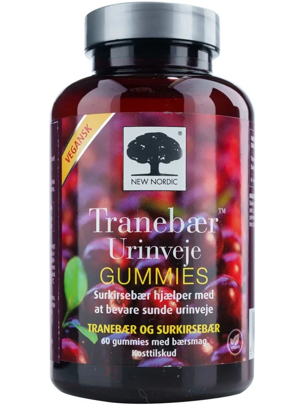 New Nordic Urinveje dzērveņu, 60 košļājamās pastilas