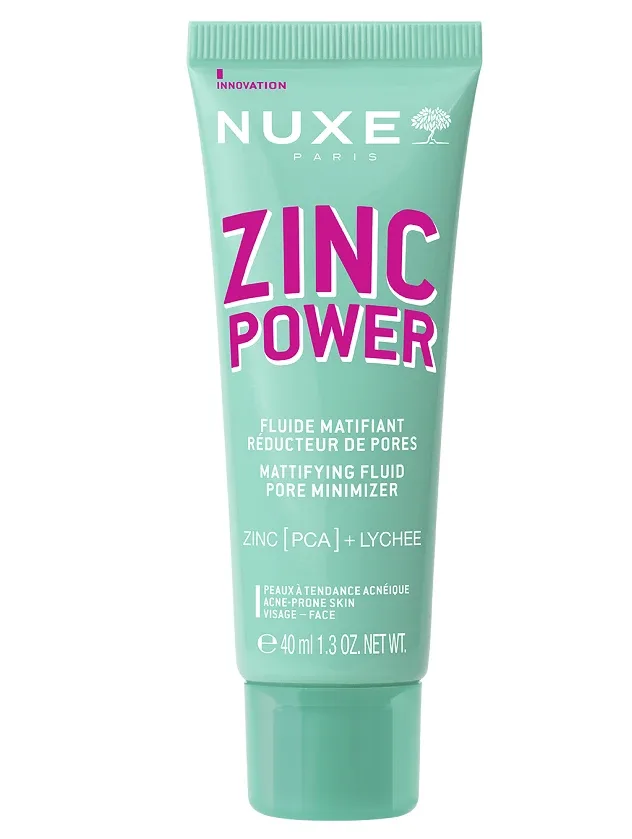 Nuxe Zinc Power Mattifying fluīds poru sašaurināšanai, 40 ml