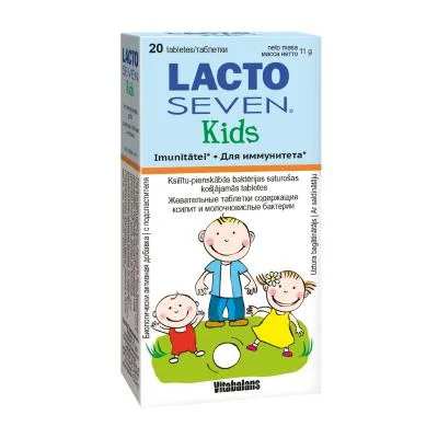 Lactoseven Kids košļājamās tabletes N20