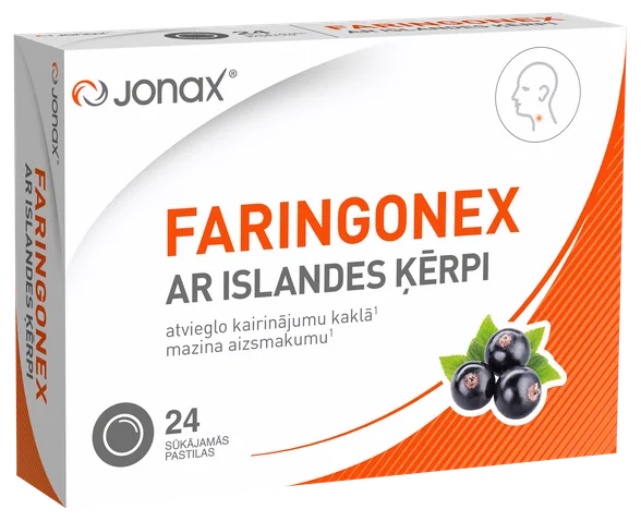 Jonax Faringonex ar islandes ķērpi pastilas, 24 gab.