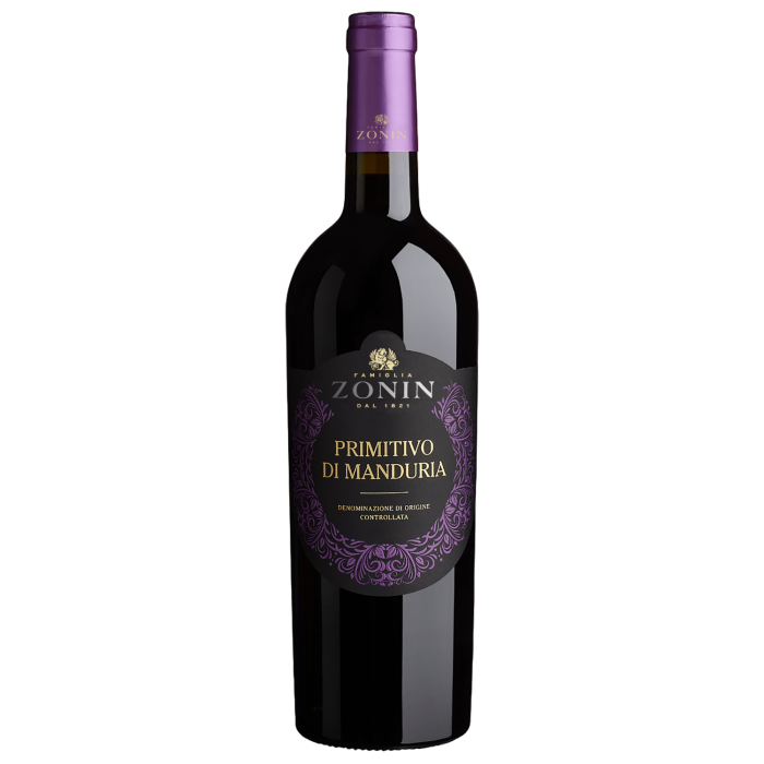 SARKANVĪNS ZONIN PRIMITIVO DI MANDURIA DOC 14,5% 0.75L