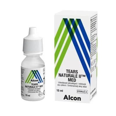 Tears Naturale Ii Med mitrinoši acu pilieni 15 ml