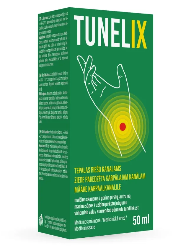 Tunelix ziede paredzēta karpālajam kanālam, 50 ml