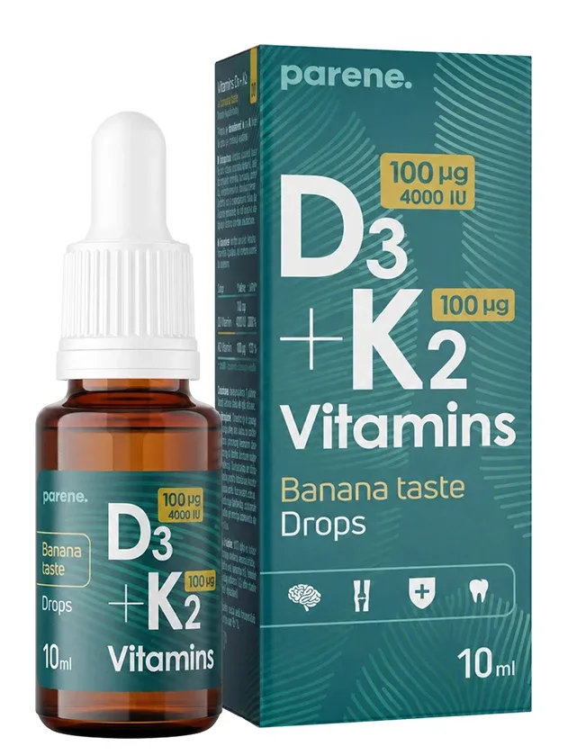Vitamins D₃ 4000 iu + K₂ 100 ΜG pilieni, 10 ml
