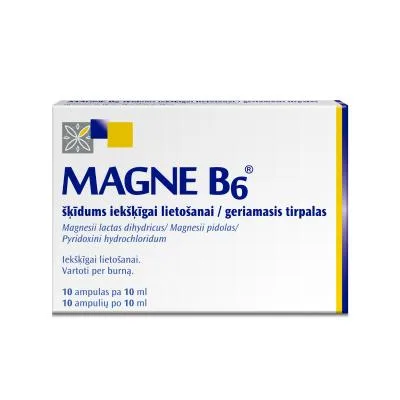 Magne B6 (magnijs) šķīdums iekšķīgai lietošanai N10
