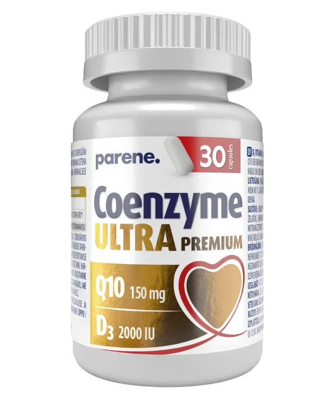 Coenzyme Q10 150 mg ultra premium kapsulas, 30 gb.