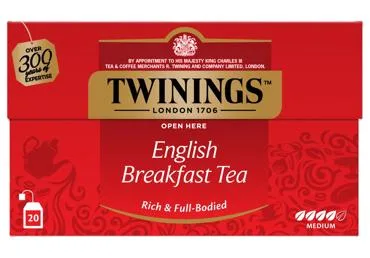 MELNĀ TĒJA TWININGS ENGLISH BREAKFAST 20X2G
