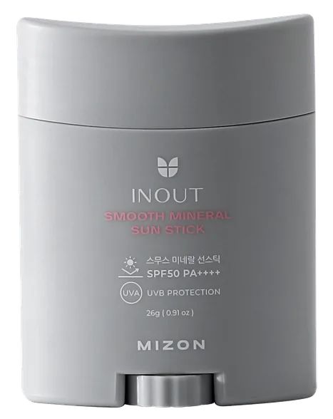 Mizon Inout Smooth Mineral sun stick SPF 50 pa++++ saules aizsarglīdzeklis, 26 g