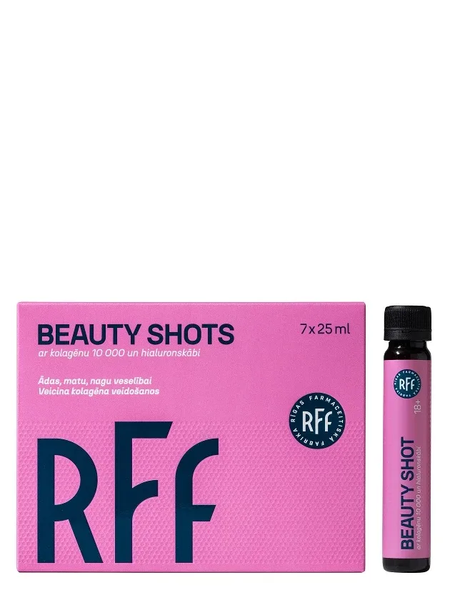 Beauty shots ar kolagēnu 10 000 un hialuronskābi, 7 x 25 ml
