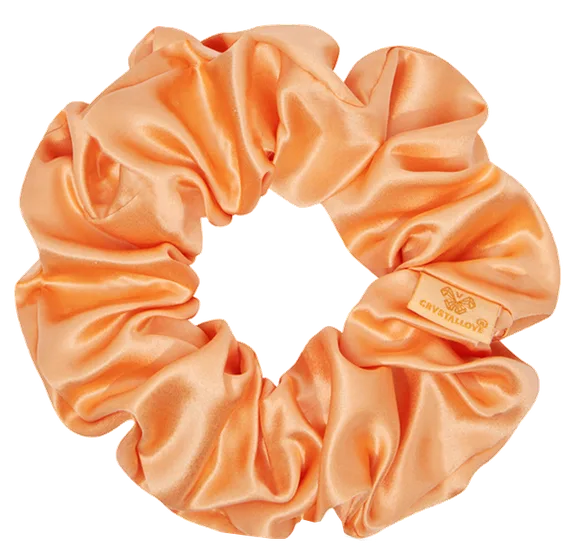 Crystallove Peach Fuzz zīda matu gumija, 1 gab.