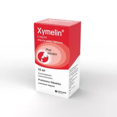 Xymelin 1 mg/ml deguna pilieni, šķīdums, 10 ml