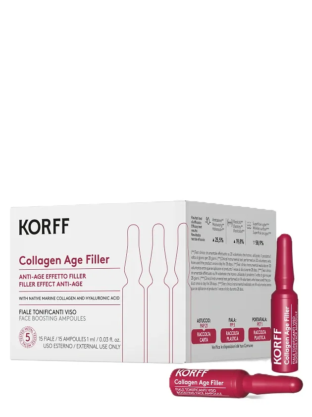 Korff Collagen Age Filler pretnovecošanās līdzeklis ampulās, 15 gb.