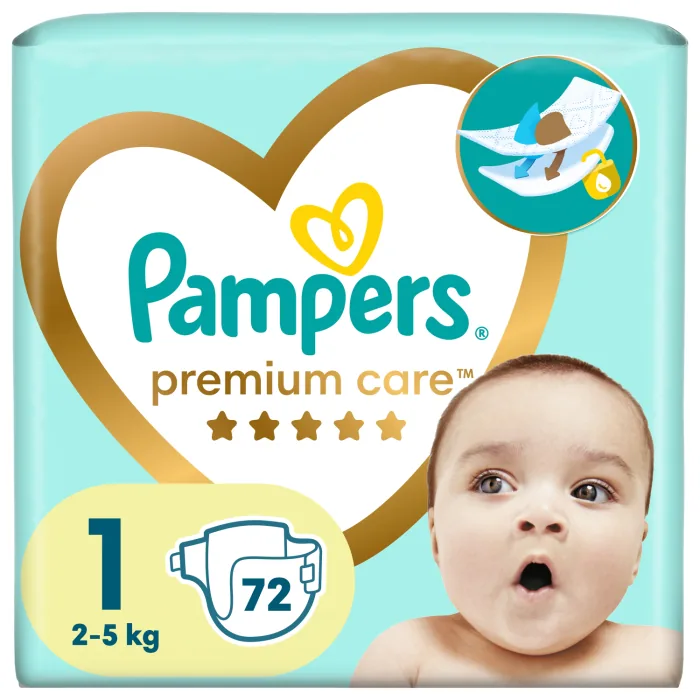 AUTIŅBIKSĪTES - BIKSĪTES PAMPERS PREMIUM VP S1, 72GAB.