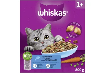 SAUSĀ KAĶU BARĪBA AR TUNZIVI WHISKAS 800G
