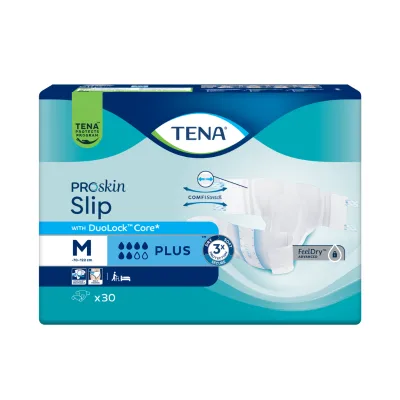 Подгузники-трусы TENA Slip Plus, размер M, 30 шт.