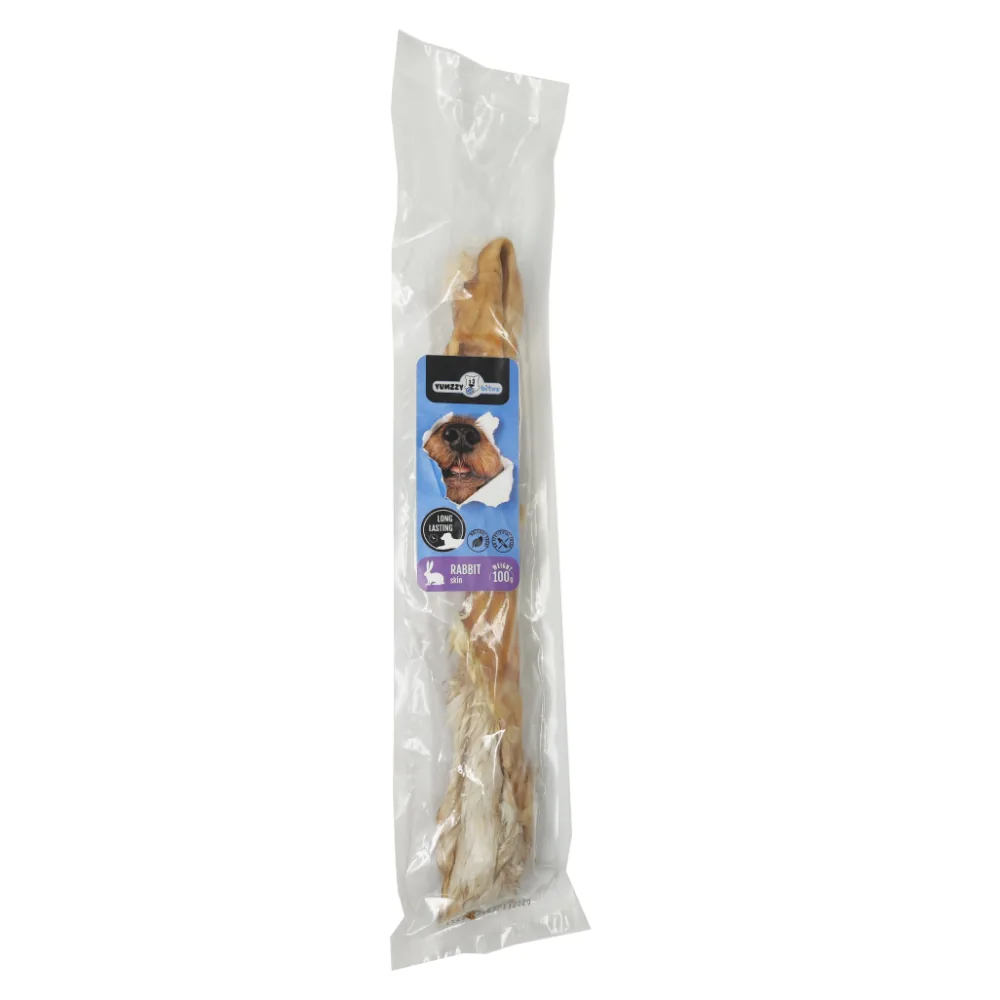 SUŅU GARDUMS YUMZZYBITES, ŽĀVĒTA TRUŠA ĀDA, AR KAŽOKĀDU, 100G