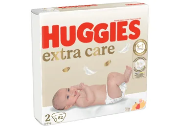 AUTIŅB.HUGGIES EXTRA CARE S2 4-6KG 82GB.