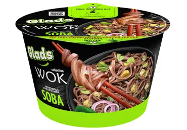 ĀTRI PAGATAVOJAMĀS NŪDELES GLADS WOK SOBA 95G