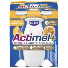 JOGURTA DZĒRIENS ACTIMEL PERSIKU UN MARAKUJAS 4X100G