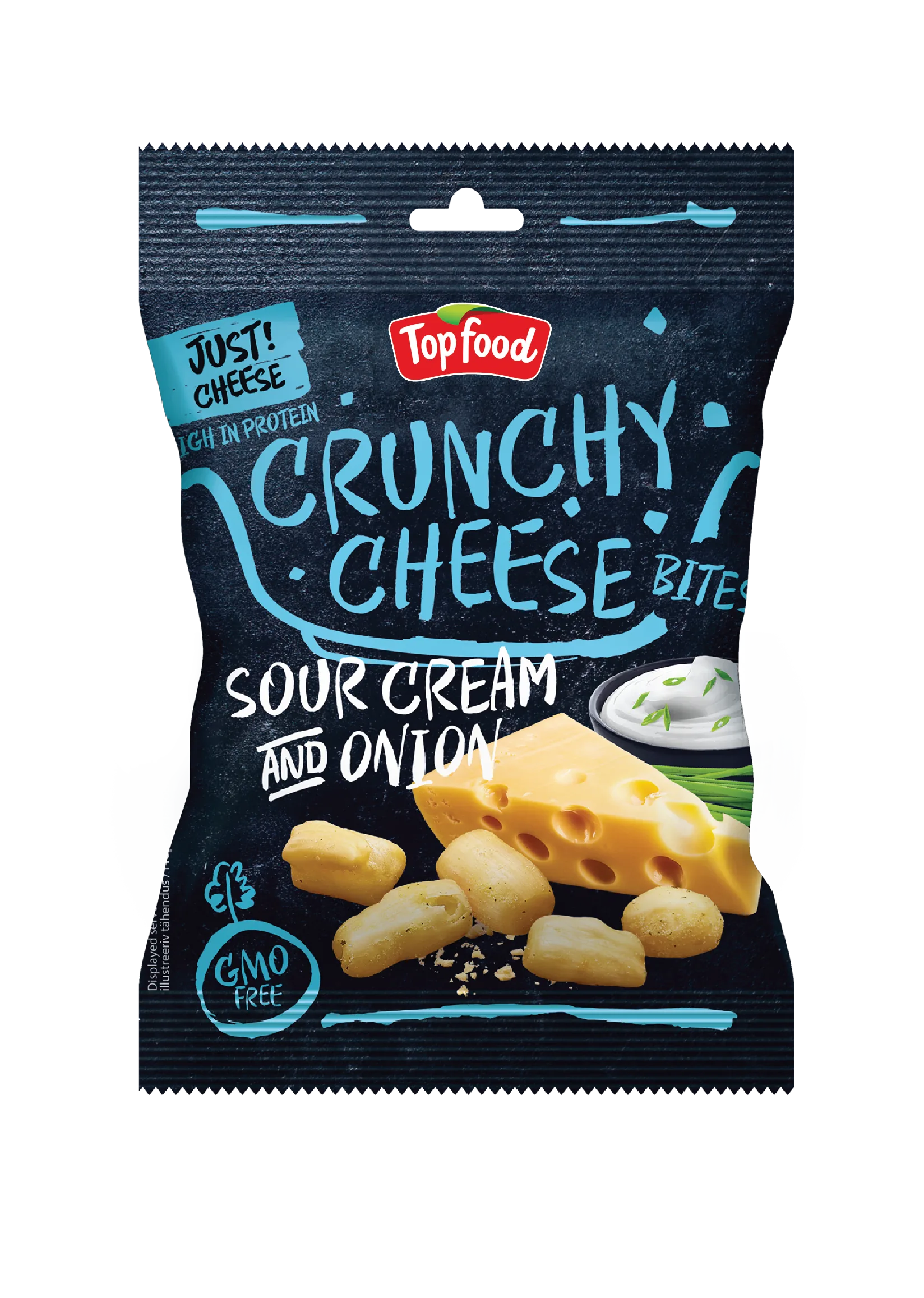 KRAUKŠĶĪGS SIERS TOP FOOD, KRĒJUMS AR SĪPOLIEM, 25 G