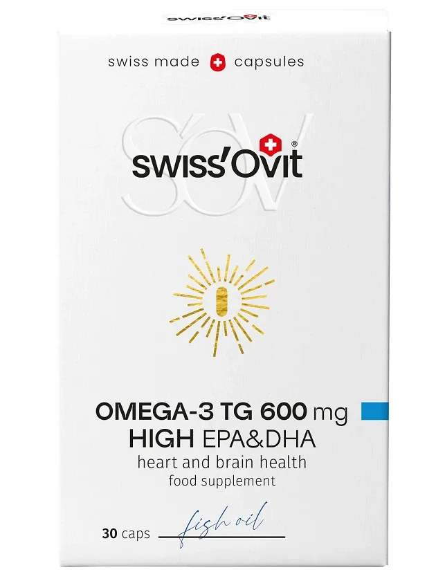 Swiss`Ovit Omega 3 TG 600 mg fish oil, 30 kapsulas