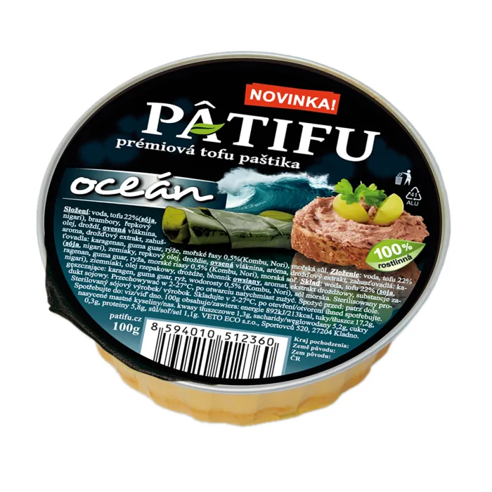 VEG. TOFU SMĒRIŅŠ AR JŪRASZĀLĒM PATIFU VETO 100G
