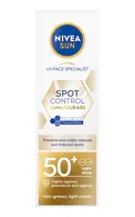 NIVEA SUN UV FACE SPECIALIST SPOT CONTROL SPF50+ FLUĪDS AIZSARDZĪBAI PRET SAULI UN PIGMENTA PLANKUMIEM, 40ML