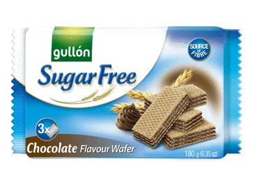VAFELES ŠOKOLĀDES BEZ CUKURA GULLON 60G