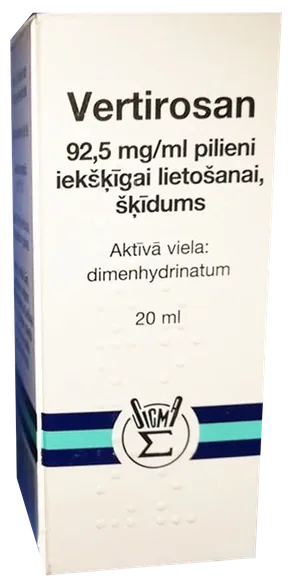 Vertirosan 9,25 mg/ml pilieni, 20 ml