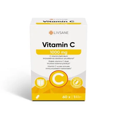 Livsane C vitamīns 1000 mg tabletes N60