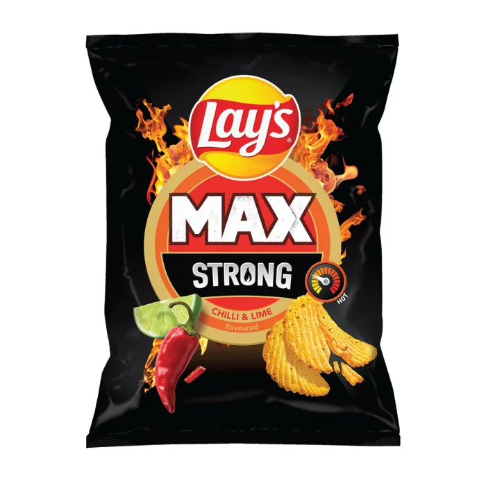 KARTUPEĻU ČIPSI LAY'S AR ČILI UN LAIMA GARŠU 250G