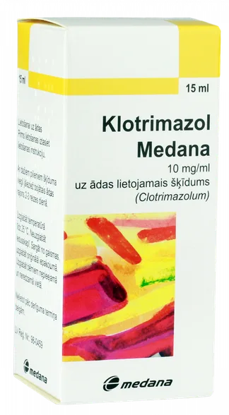 Klotrimazol Medana 10 mg/ml šķīdums, 15 ml