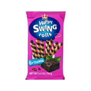 VAFEĻU TRUBIŅAS AR BROWNIE PILD. HAPPY SWING 150G