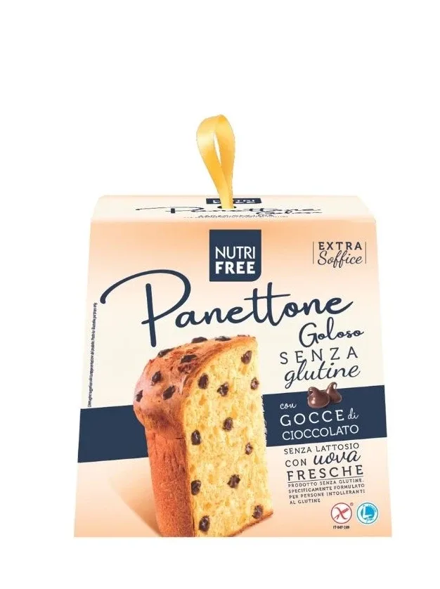 Nutrifree gardēžu panettone ar šokolādes gabaliņiem, 600 g