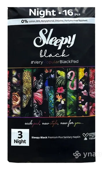 Sleepy Black Night higiēniskās paketes, 16 gab.