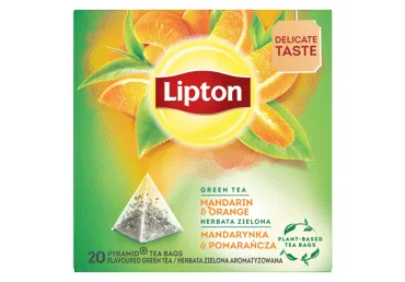 ZAĻĀ TĒJA LIPTON MANDARĪNU-APELS.20X1,8G